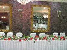Floral runner top table decoration